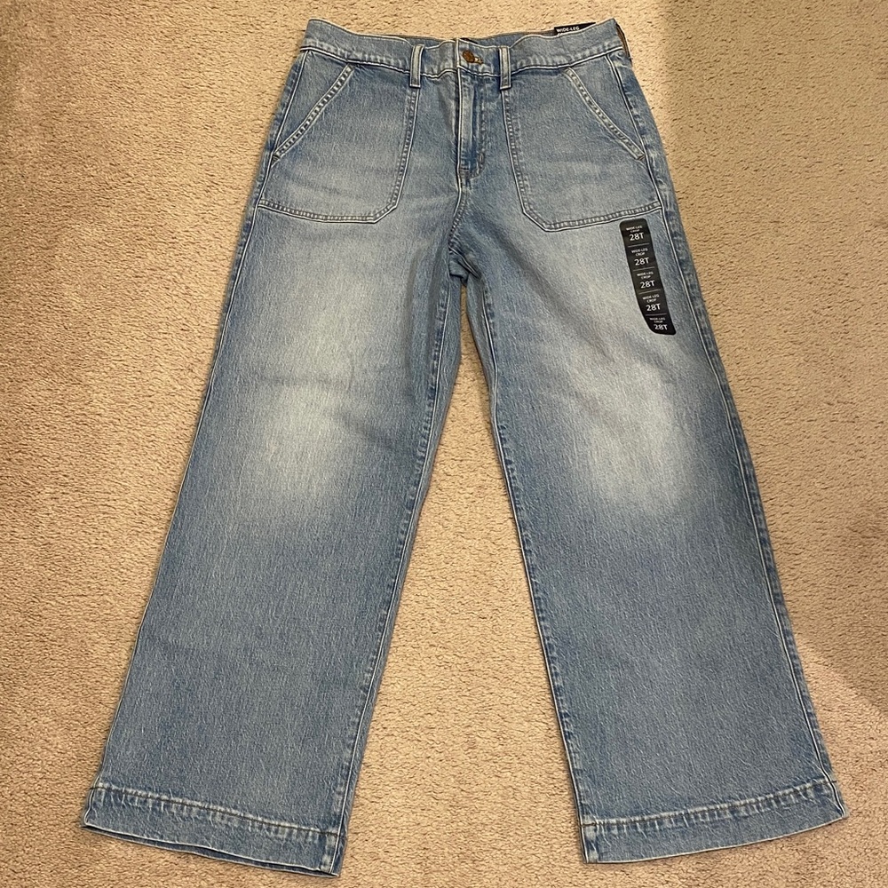 NWT J. Crew Factory wide leg crop jeans 28T tall or 6